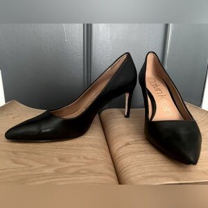 Calvin Klein Black Leather Stiletto Heels